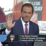Nick Saban waves to the crowd during his first appearance as a College GameDay analyst on ESPN.